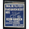 Frimærkepenge 1 Øre "Skal de til Fest? Faas gaven bedst hos KERN-HANSEN" Blå