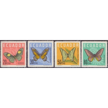Ecuador. Butterfly in complete set. Michel 1070-73 **/MNH