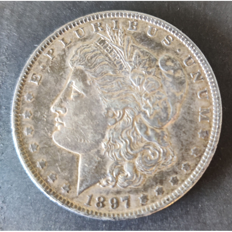 USA. 1897. Morgan Silver dollar "No Mint Mark"