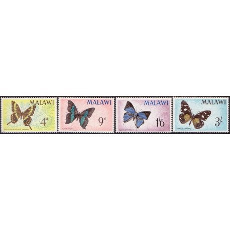 Malawi. Butterfly in complete set. Michel no. 37-40 **/MNH