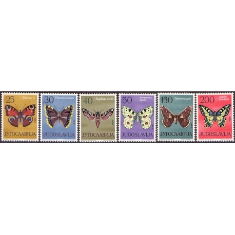 Jugoslavia. Butterfly in complete set. AFA nr 1058-63 **/MNH
