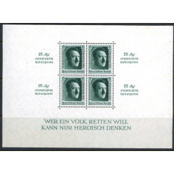 Rige. 1937. Reichsparteitag Nürnberg miniark, med overtryk. AFA nr. 645 **   stemplet (o)