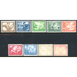 Rige. 1933. Wagner nødhjælp. AFA nr. 494-502 **  stemplet (o)