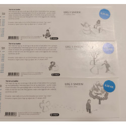 Danmark frimærkehæfte 2010. Leg i sneen AFA S182-183 (12 forskellige hæfter)