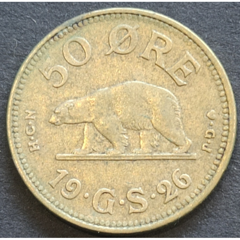 Grønland. Styrelse. 1926. 50 Øre