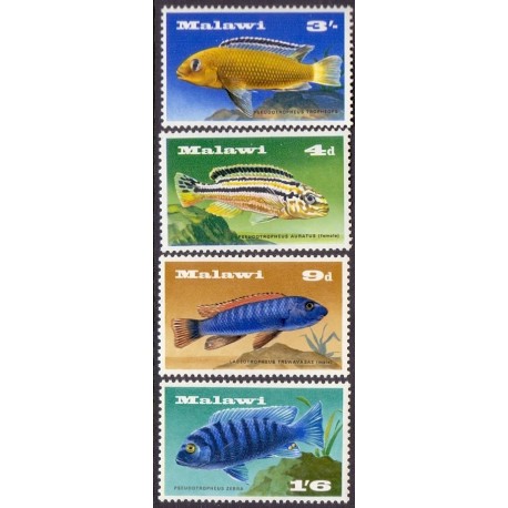 Malawi. Fish in complete set. Michel no. 68-71 **/MNH.