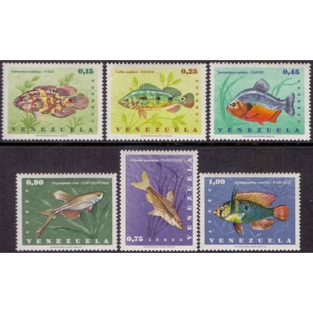 Venezuela. Fish in complete set. Michel no. 1675-81 **/MNH.