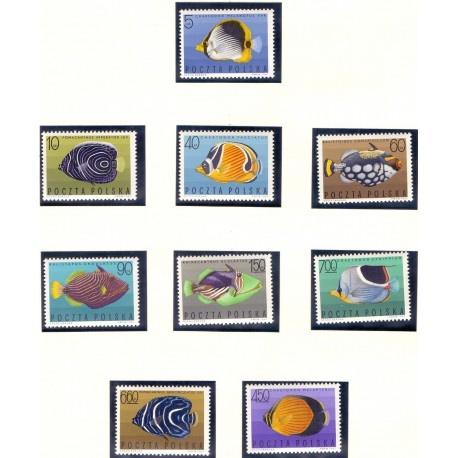 Poland. Fish in complete set. AFA nr. 1636-44 **/MNH.