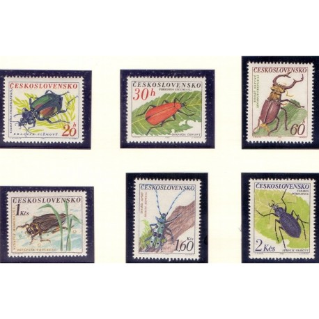 Tjekkoslovakiet. Bugs in complete set. AFA nr. 1216-21 **/MNH.