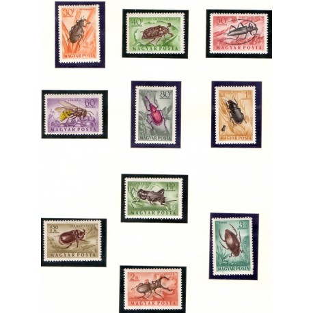 Hungary. Bugs in complete set. AFA nr. 1329-38 **/MNH.