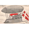 Glædeligt Jul. Nisse rider på gris, brugt (stenders) Julemærke 1930