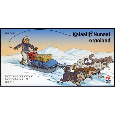 Grønland frimærkehæfte nr. 21 Postfrisk/MNH stemplet/used