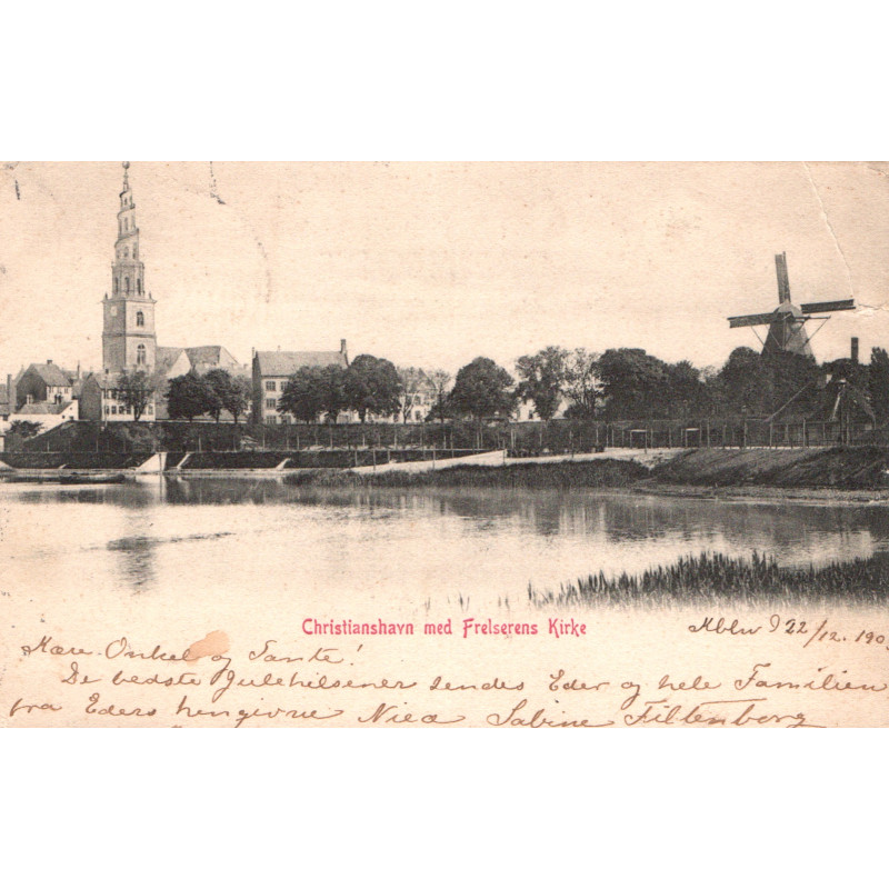 Julemærke 1905, brugt på postkort