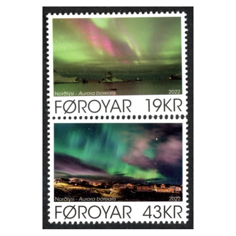 2022. Nordlys, AFA nr. 1014-15 **               , (o) Postfrisk stemplet