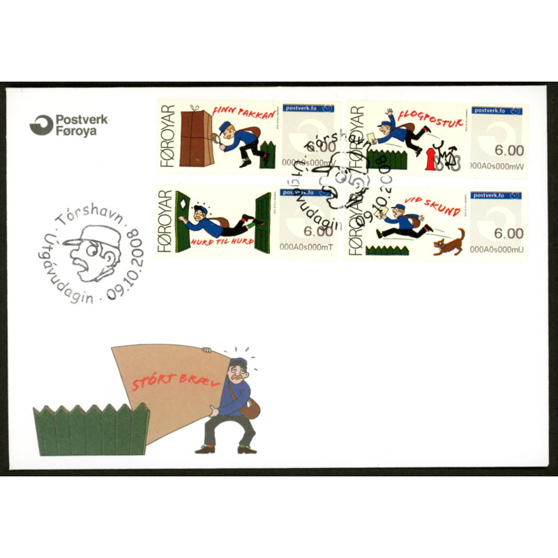 Færøerne. 2008. Post, komplet sæt på FDC