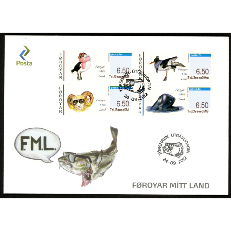 Færøerne. 2012. Færøerne - Mit land, komplet sæt på FDC                      stemplet
