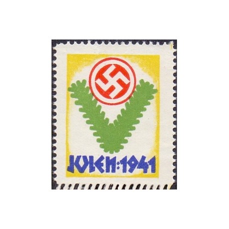 DK Mærkater/Cinderella DNSAP Julen 1941 ubrugt, uden lim