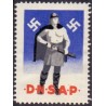 DK Mærkater/Cinderella DNSAP Julemærke 1943 ubrugt, uden lim