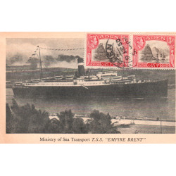 Oversø. ADEN. T.S.S.EMPIRE BRENT, brugt (forsidefrankering)