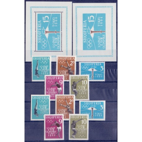 Albanien. Olympic. AFA 682-7 takket og utakket postfrisk/NHM 