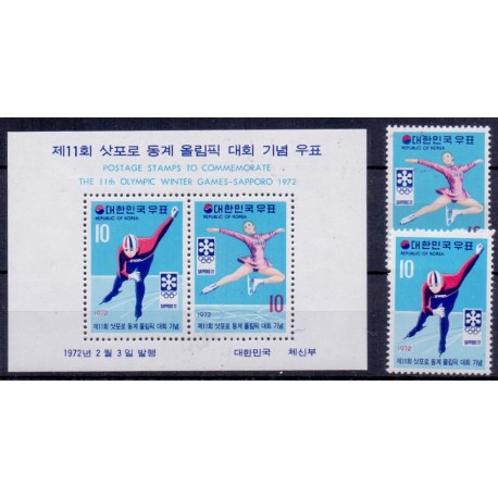 Korea. Olympic. Michel 824-25+block, postfrisk/NHM 