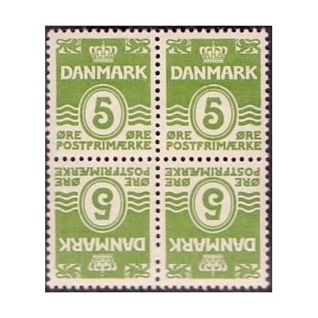 Danmark Tête-bêche 1 **/NHM used 4-Blok/block of four