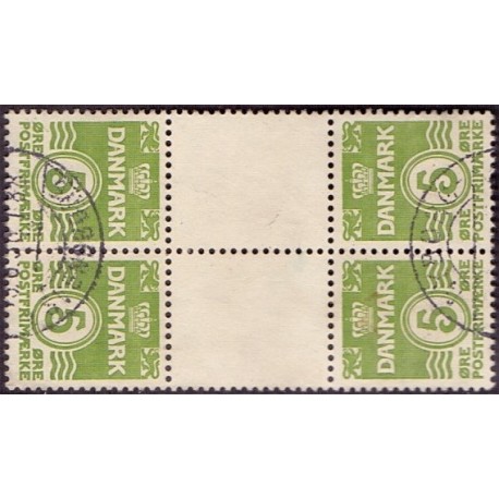 Danmark Tête-bêche 2 **/NHM used 4-blok/block of four
