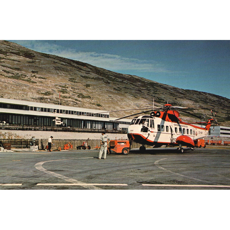 Grønland. Helikopter i Søndre Strømfjord, brugt