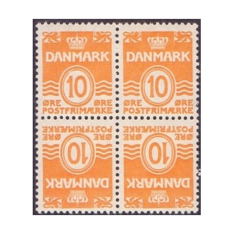 Danmark Tête-bêche 3 **/NHM stemplet/used 4-blok/block of four