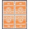 Danmark Tête-bêche 3 **/NHM stemplet/used 4-blok/block of four