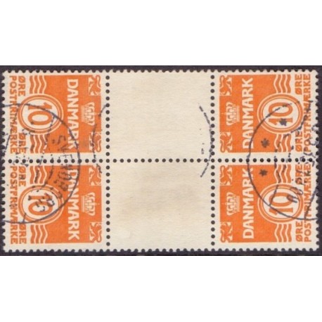 Danmark Tête-bêche 4 **/NHM stemplet/used,  4-blok/block of four