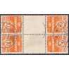 Danmark Tête-bêche 4 **/NHM stemplet/used,  4-blok/block of four