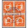Danmark Tête-bêche 7 **/NHM stemplet/used, 4-blok/block og four