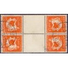 Danmark Tête-bêche 8 **/NHM stemplet/used,4-blok/block of four