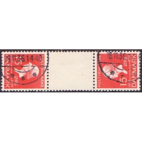 Danmark Tête-bêche 10 **/NHM stemplet/used