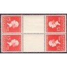 Danmark Tête-bêche 10 **/NHM stemplet/used,4-blok/block of four