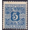 Avisporto. 1907. 5 Øre, blå. AFA. nr. 2,, ubrugt, postfrisk, stemplet