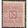 Avisporto. 1907. 10 Øre, lilla. AFA. nr. 4, ubrugt, postfrisk, stemplet