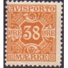 Avisporto. 1907. 38 Øre, orange, AFA. nr. 6,  ubrugt, postfrisk, stemplet