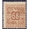 Avisporto. 1907. 68 Øre, brun, AFA. nr. 7, ubrugt, postfrisk, stemplet