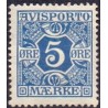 Avisporto. 1914-15. 5 Øre, blå, AFA. nr. 12,  ubrugt, postfrisk, stemplet