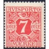 Avisporto. 1914-15. 7 Øre, rød, AFA. nr. 13 ubrugt, postfrisk, stemplet