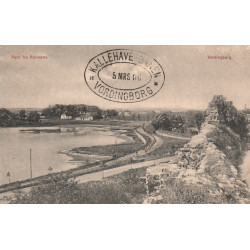 Vordingborg. Parti fra ruinerne, brugt med KALLEHAVE-Bane stempel