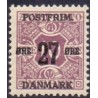 1918. 27/10 øre, AFA 89X med OMVENDT VANDMÆRKE. Postfrisk. AFA: 1600 for hængslet og uden pris for postfrisk.