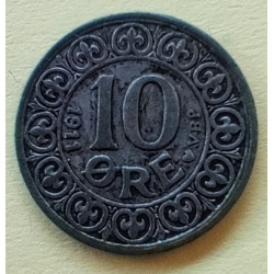 10 Øre. Fred. VIII. 1911 i en middelgod kvalitet for type og årstal.