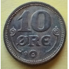 10 Øre. Chr. X. 1919 i en middelgod kvalitet for type og årstal.