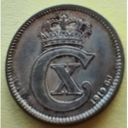 10 Øre. Chr. X. 1919 i en middelgod kvalitet for type og årstal.