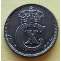 10 Øre. Chr. X. 1922 i en middelgod kvalitet for type og årstal.