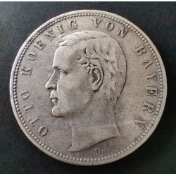 Tyskland-Germany. Bayern, 5 Fünf Mark 1903 D