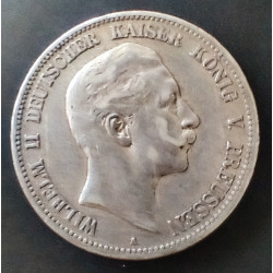Tyskland-Germany. Preussen , 5 Fünf Mark 1908 A